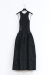 mame kurogouchi knitted traditional pattern and jacquard dress MM22SS DR029 black